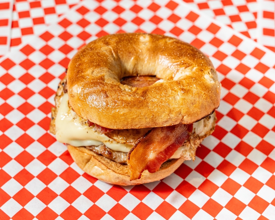 French Toast Bagel Sandwich.