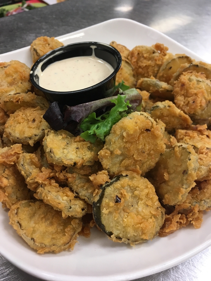 Buttermilk-Battered Pickle Chips.