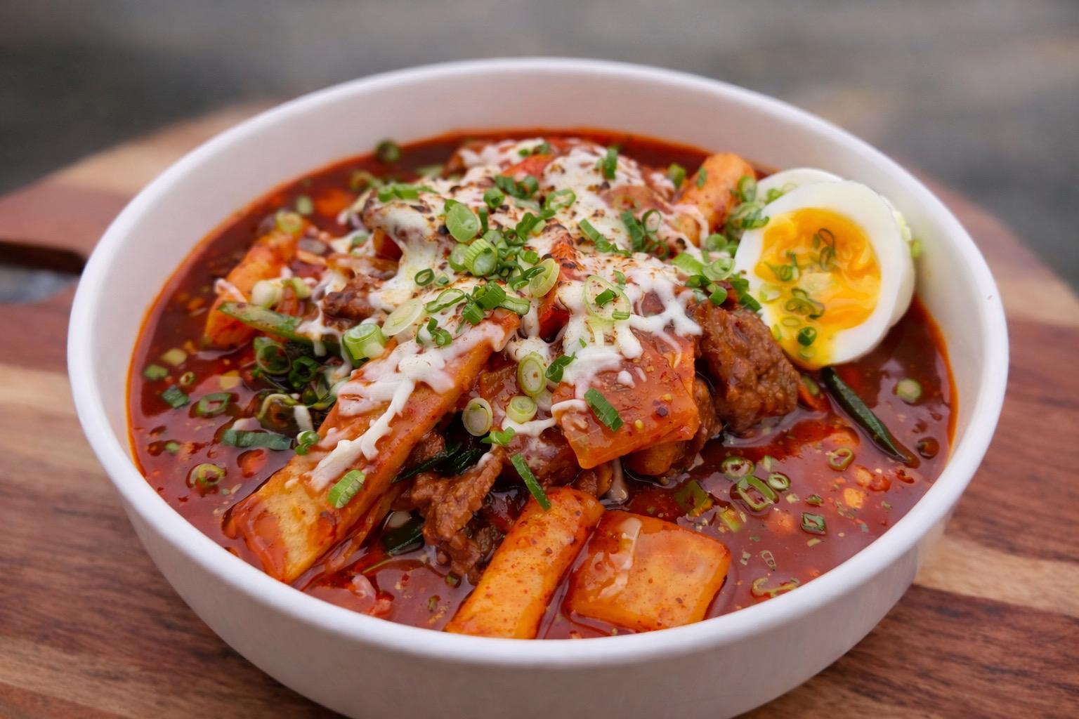 Loaded Beef Tteokbokki.