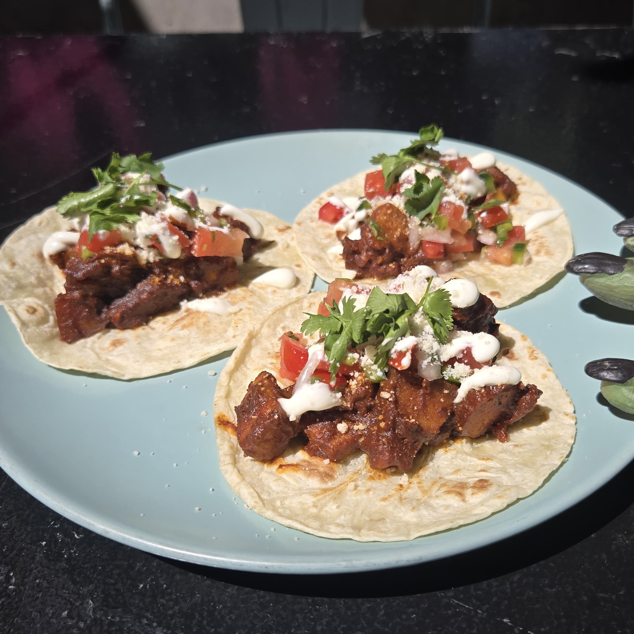 Chicken Mole Tacos.