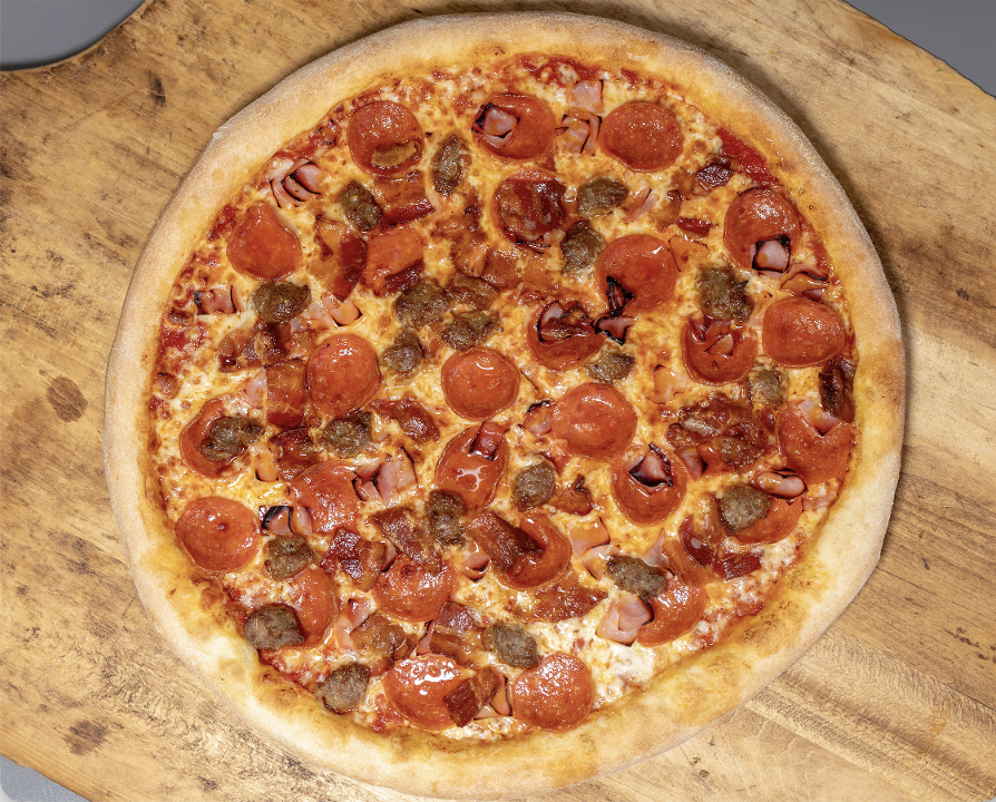 Large Meat Lovers Pizza.