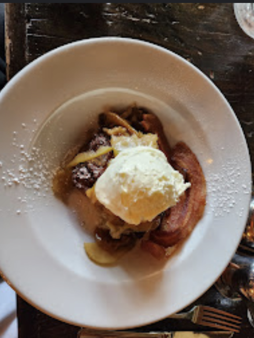Apple Cinnamon Deep Dish French Toast.