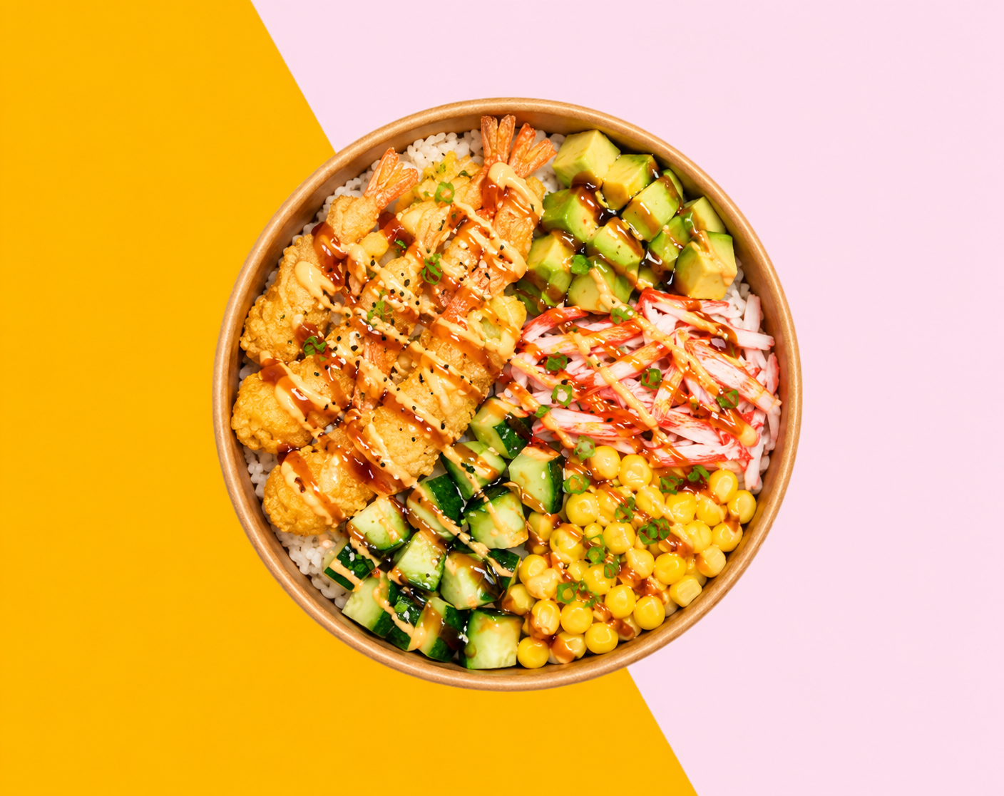 Shrimp Tempura Poke Bowl.
