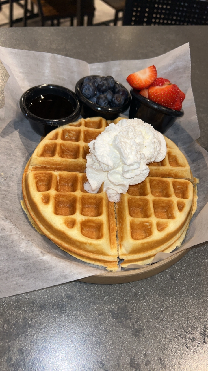 Waffles & fruit.