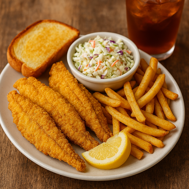 Friday - Southern-Fried Fish and Seasoned Fries.