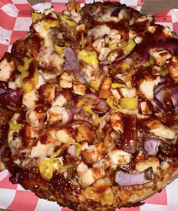 Small Chicken BBQ Pizza.