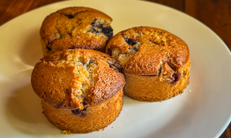 Blackberry Almond Financier.