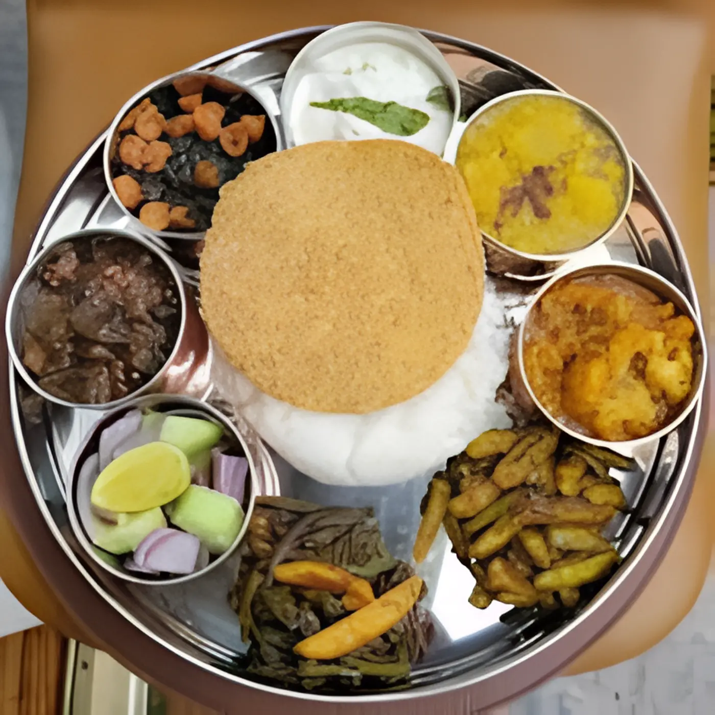 South Thali with Idli.