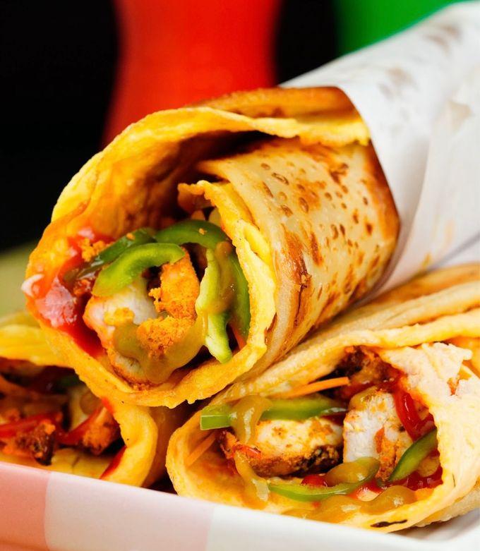 Egg Chicken Kathi Roll.