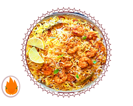 Dakshin Special Shrimp Biryani.