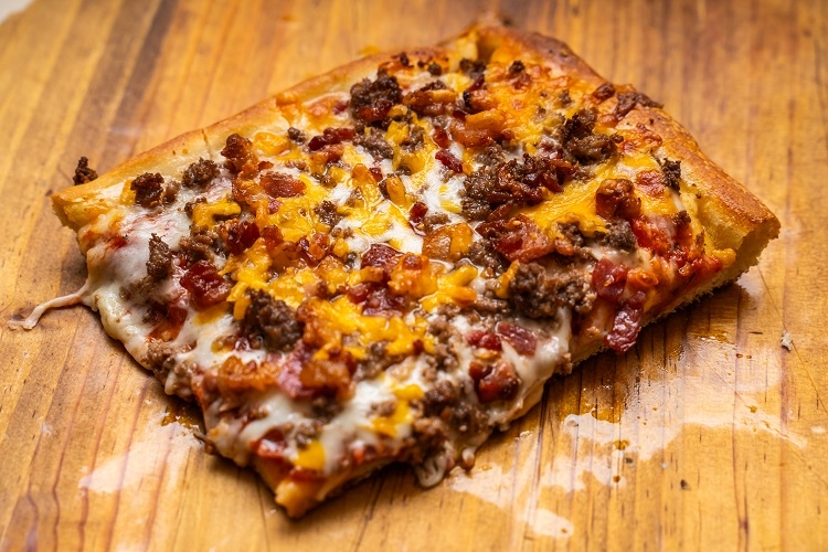 Med. Sicilian Bacon Cheese Burger.