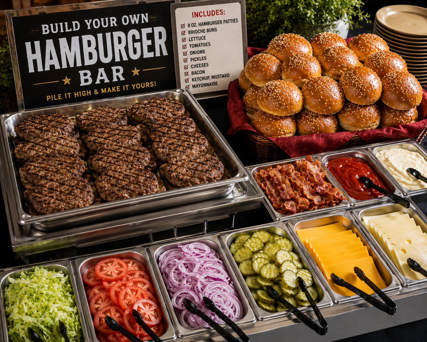 HAMBURGER BAR - CO (10 PERSON MIN).