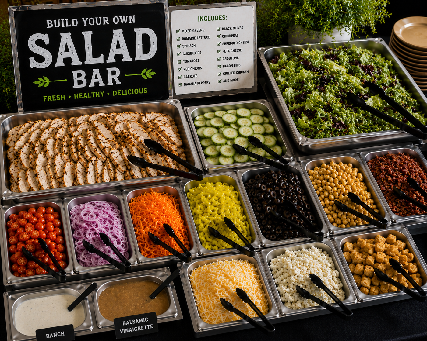 SALAD BAR - CO (10 PERSON MIN).
