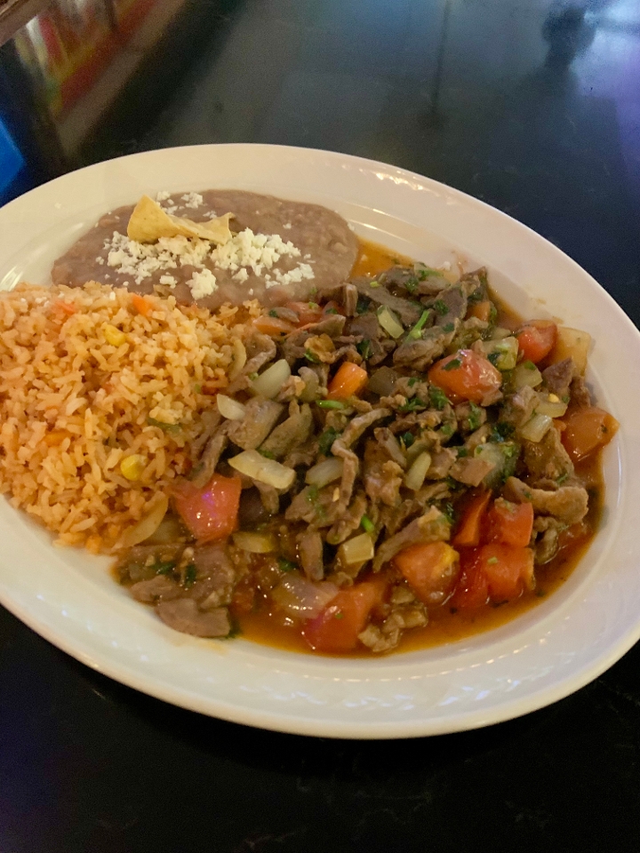Bisteck a la Mexicana.