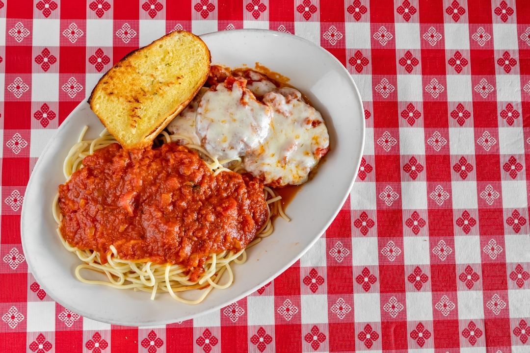 Eggplant Parmesan Dinner W/ Salad.