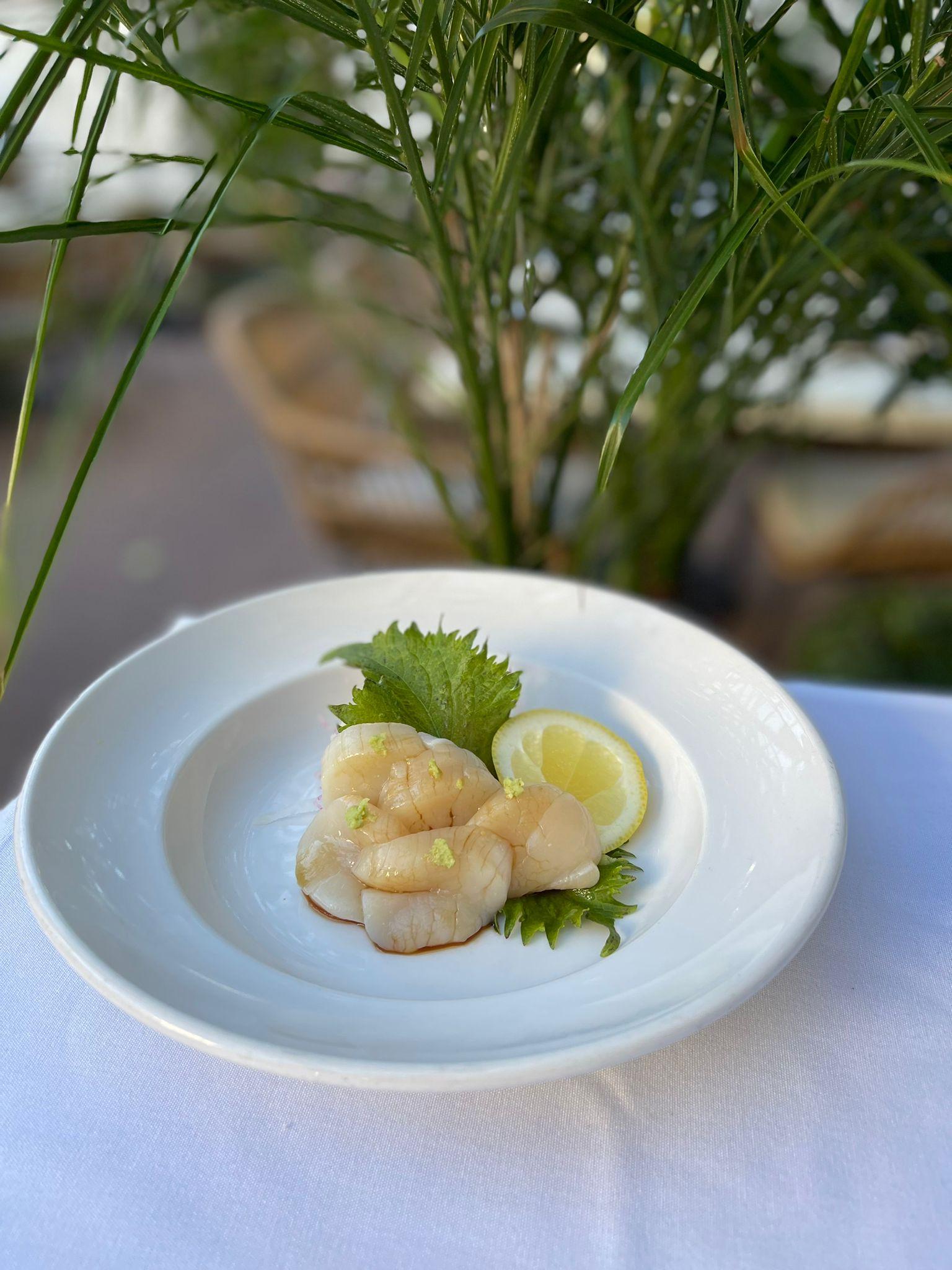 Scallop Sashimi.