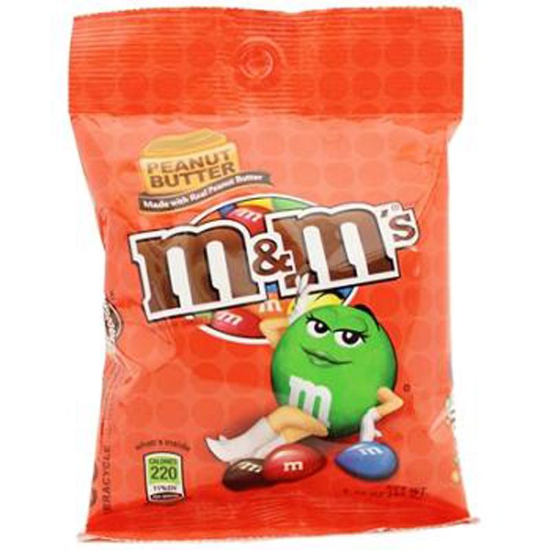 M&M S Peanut Butter Milk Chocolate Candy - 5.1 Oz Bag.
