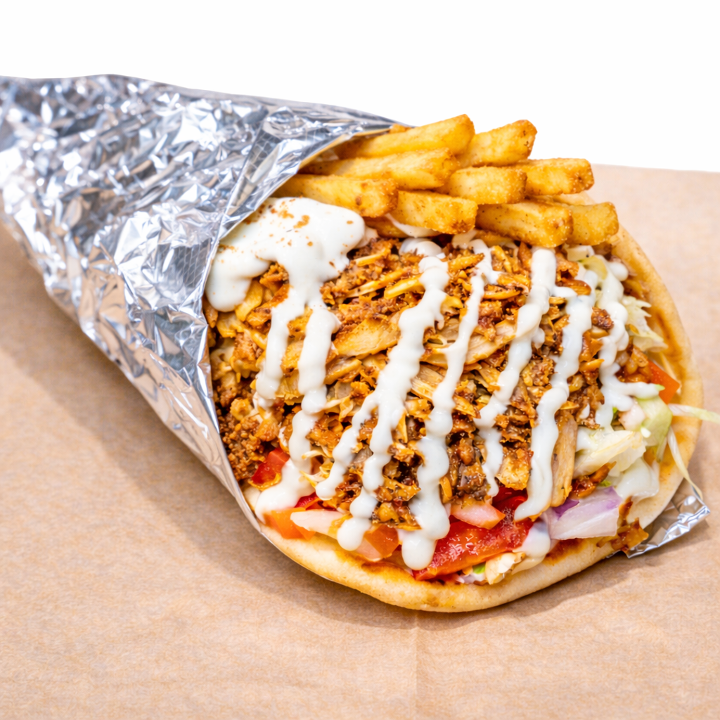 CHICKEN YEERO SANDWICH.