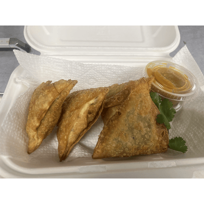 SPICED VEGETABLE SAMOSAS-(V).