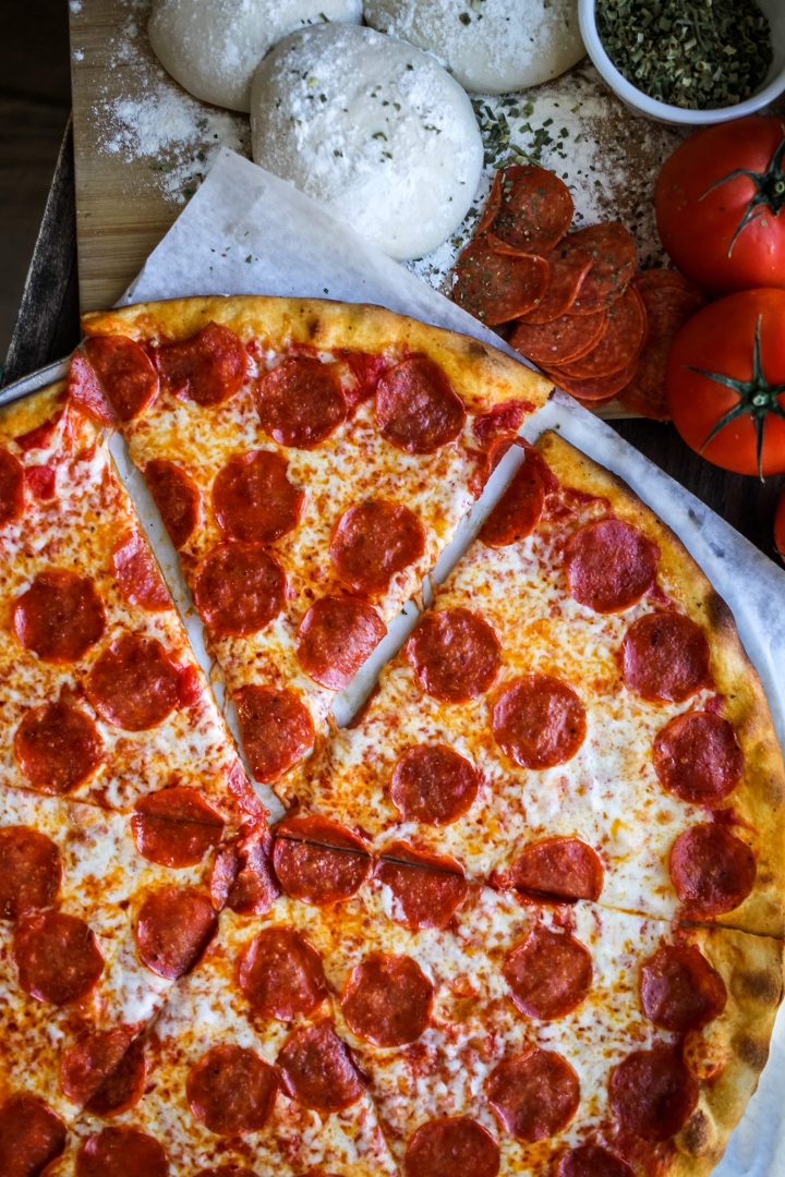 Medium Cup & Char Pepperoni Pizza.