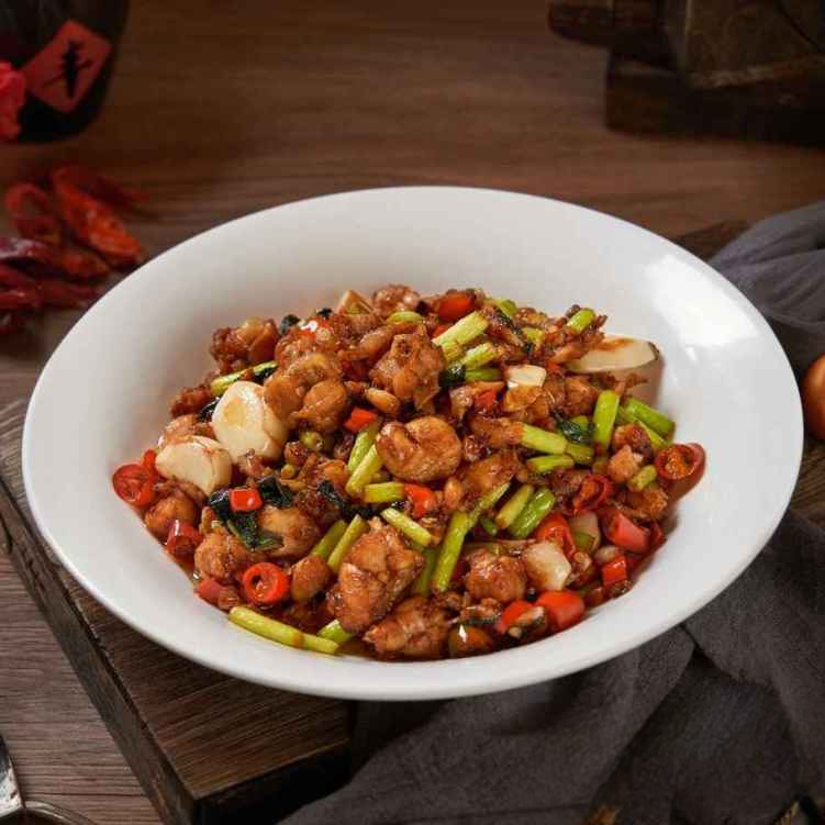 CS12. 尖椒炒田雞/Stir-Fried Frog Legs w. Chili Pepper.