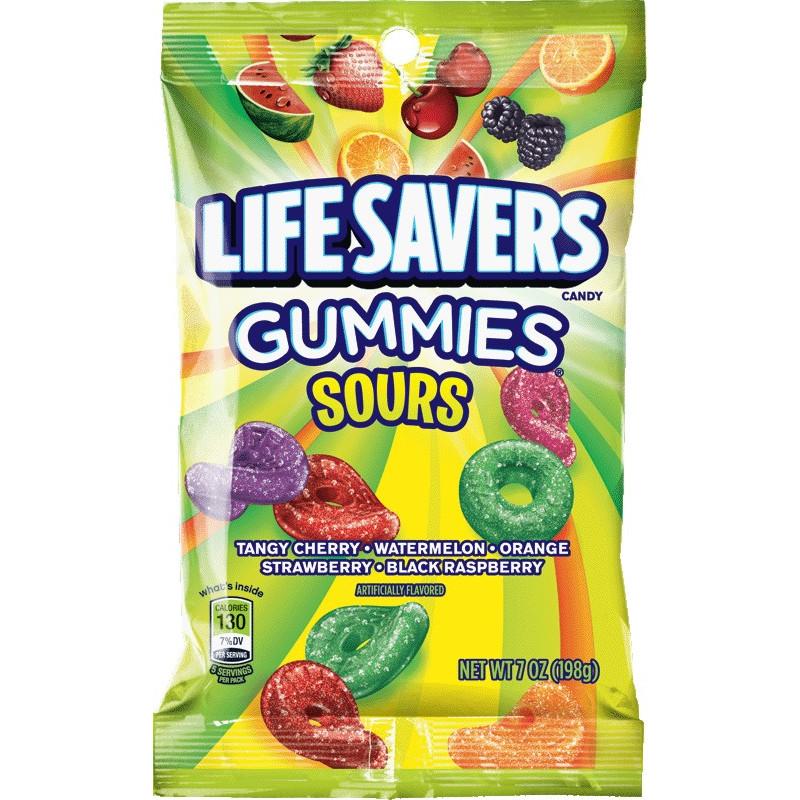 Lifesavers 7 Oz Gummy Sours.