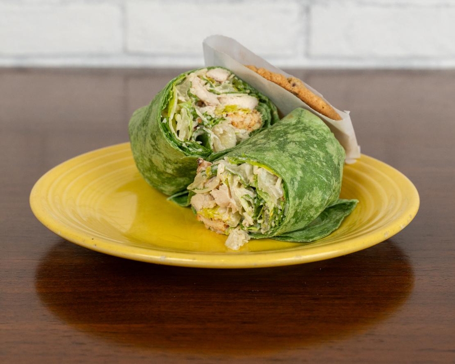 Half Chicken Caesar Wrap.
