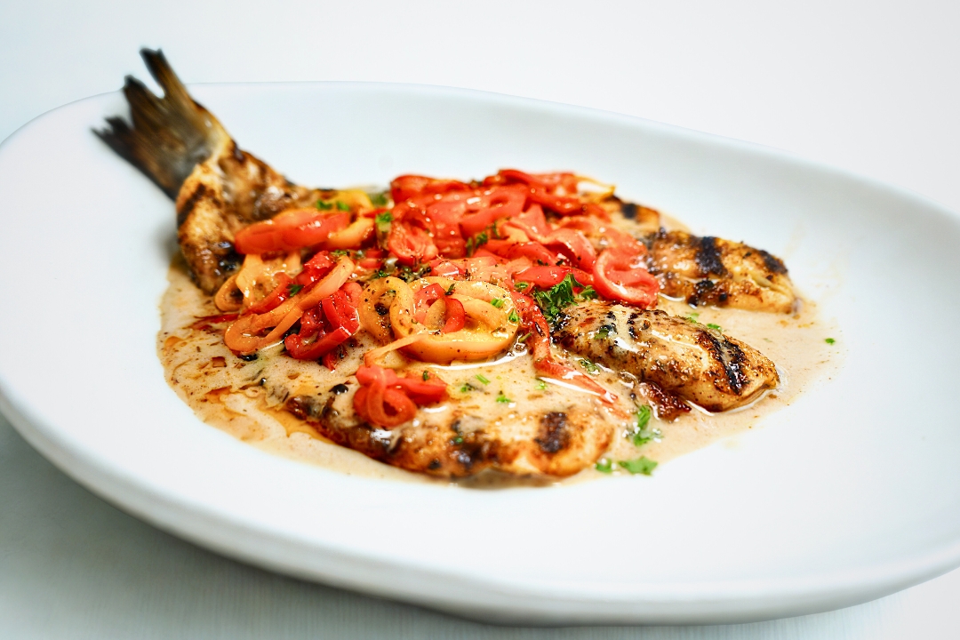 JERK GARLIC BUTTER BRANZINO.