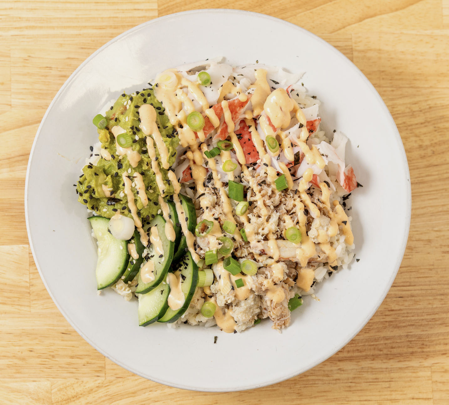 California Roll Rice Bowl.