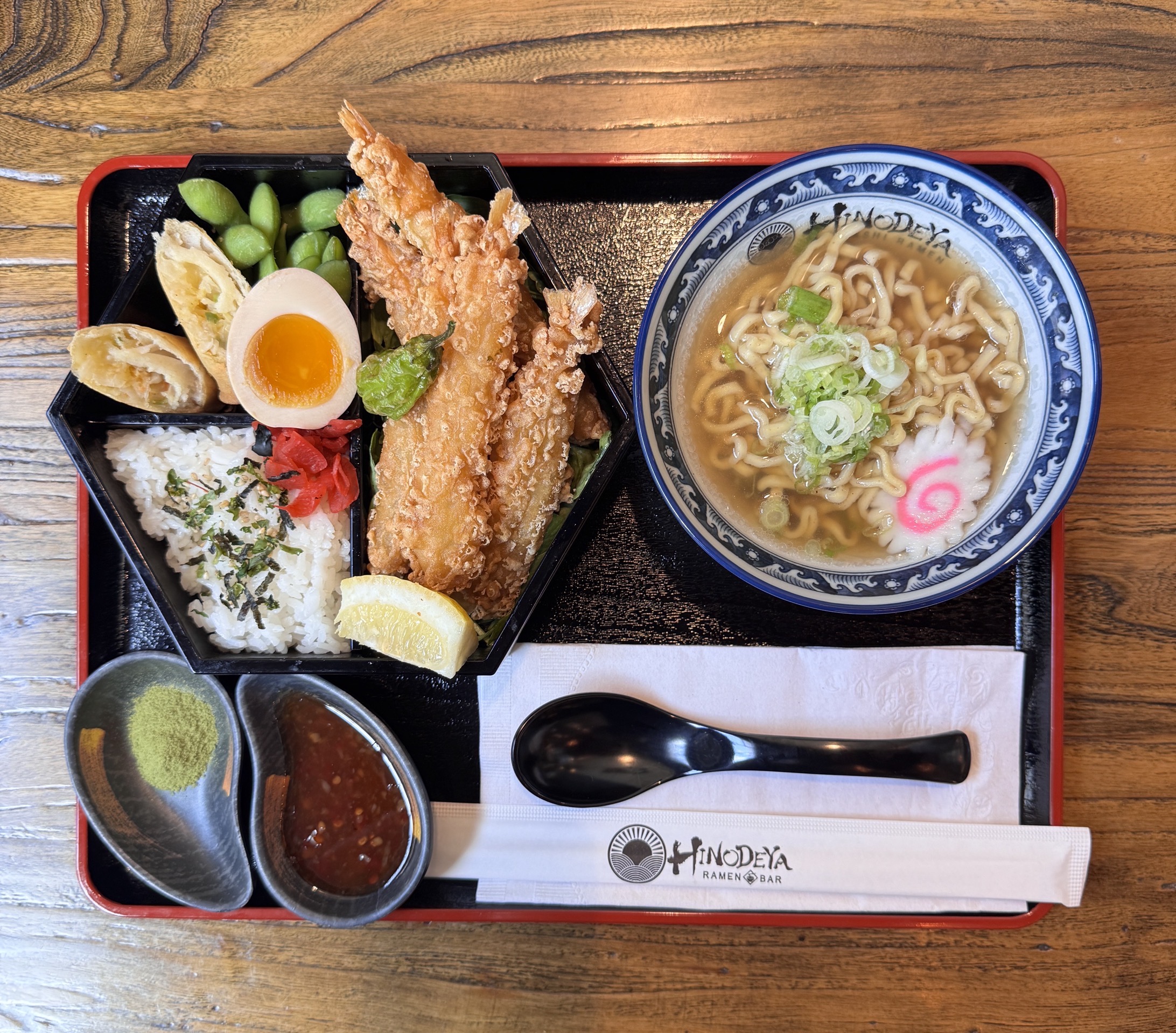 Shrimp Tempura Bento with Mini Ramen.