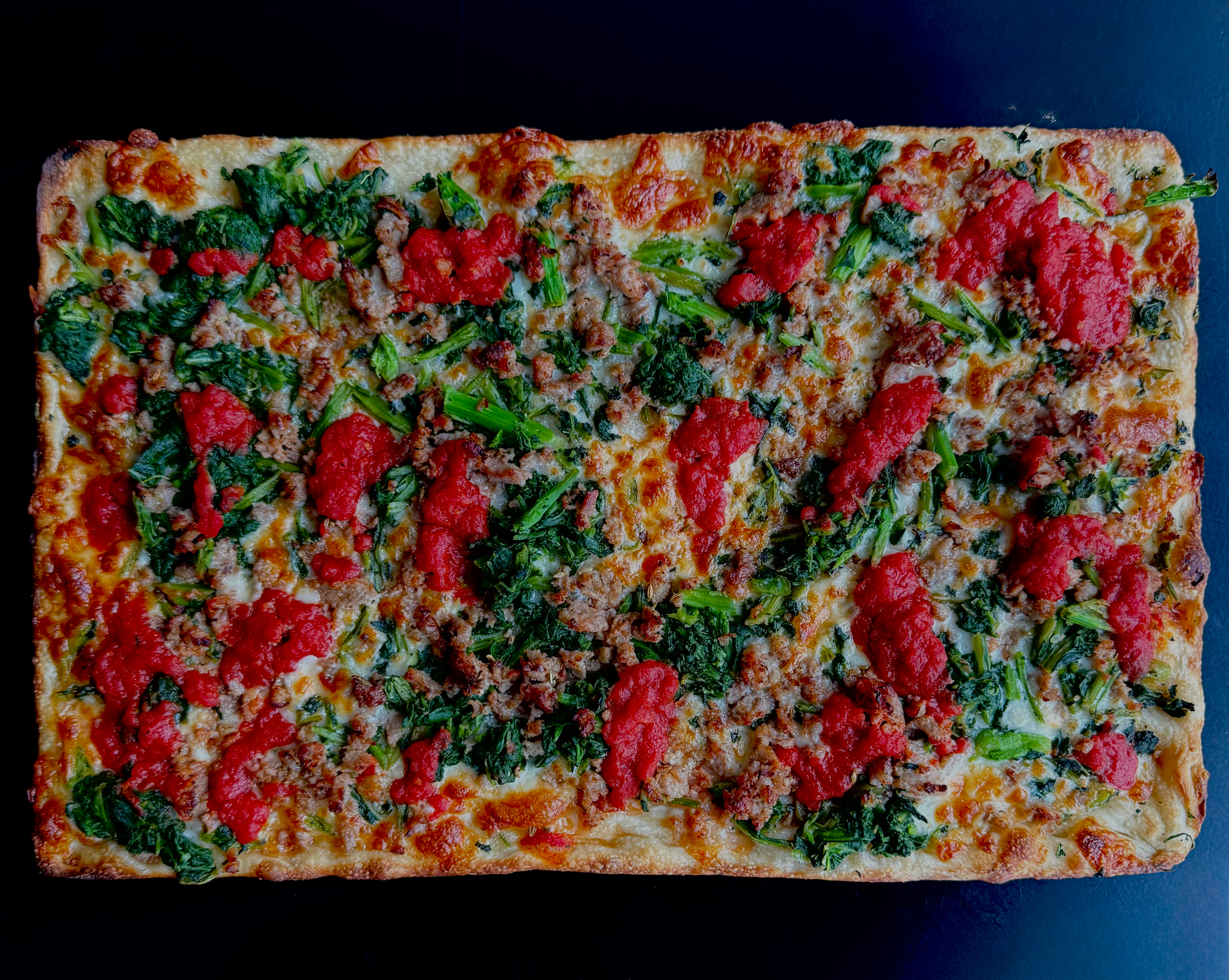 Sausage & Broccoli Rabe Pizza.