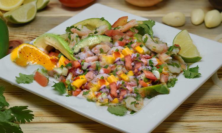 Mango ceviche.