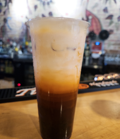 "Dirty" Thai Tea Milk Tea ( with Vietnamese Ice Coffee).