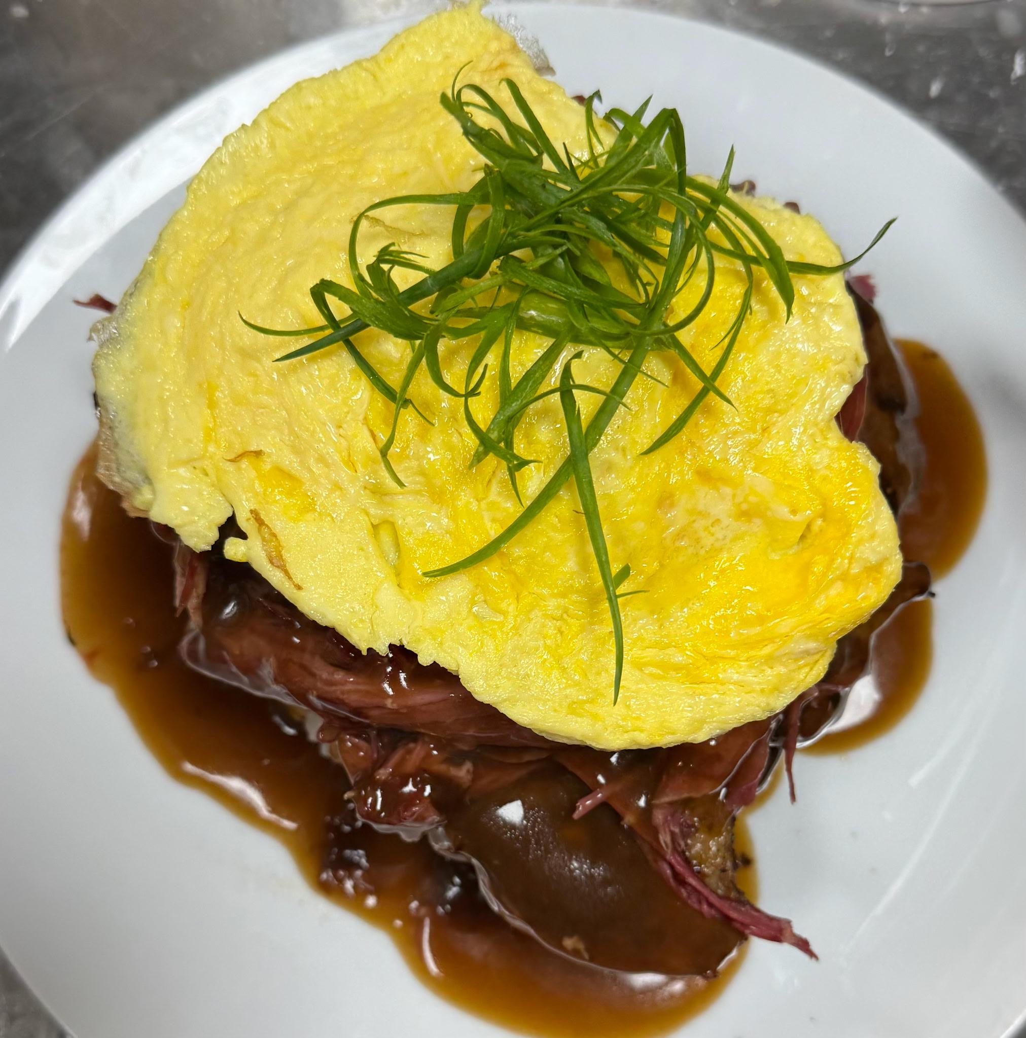Fresh Corned Beef Hash Moco.