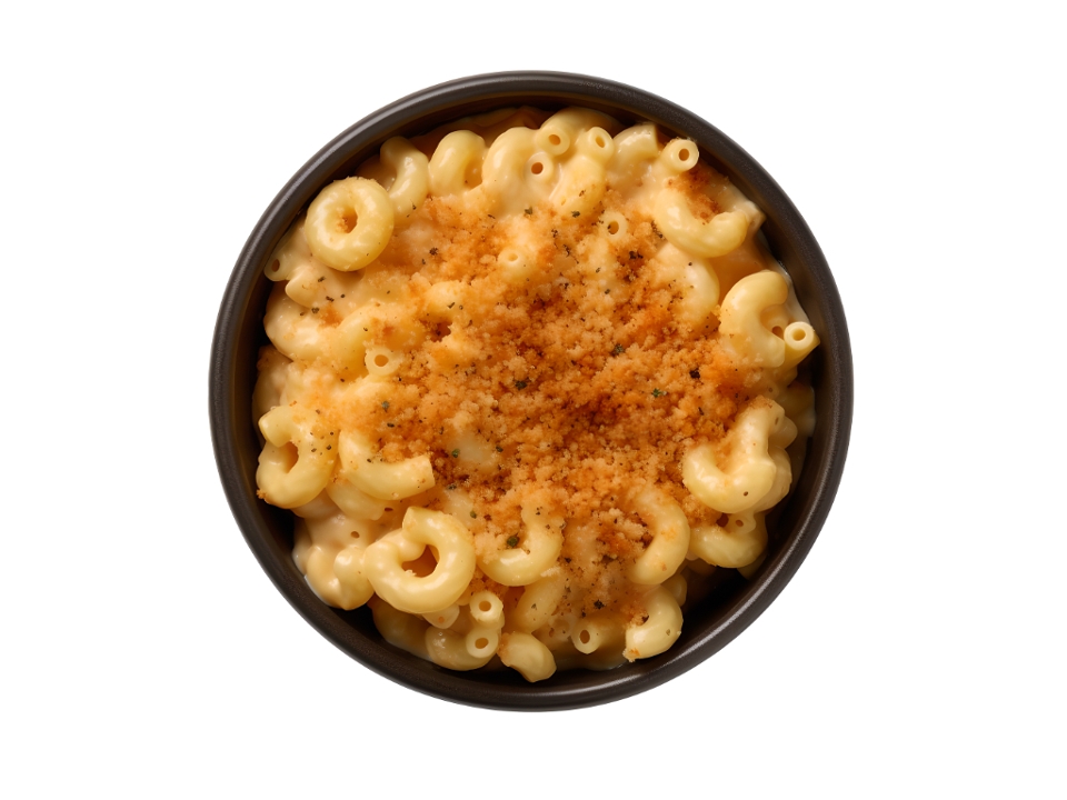 Kids mac & cheese cup of fruit.