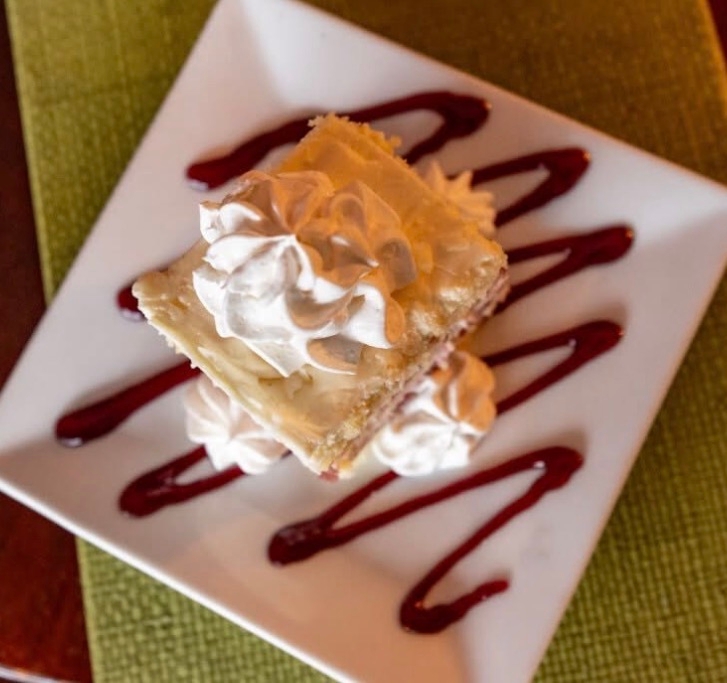Raspberry Lemon Torte Cake.