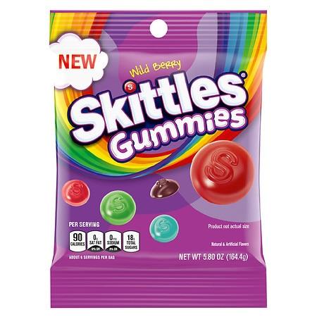 Skittles Wild Berry Gummy Candy - 5.8 Oz Bag.