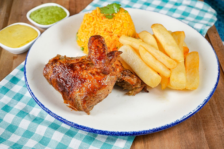 Quarter Rotisserie Chicken (2 Sides).