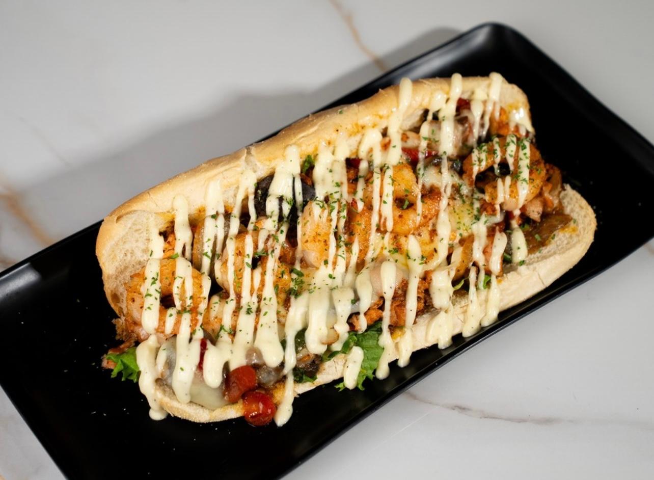 SALMON SHRIMP PHILLY.