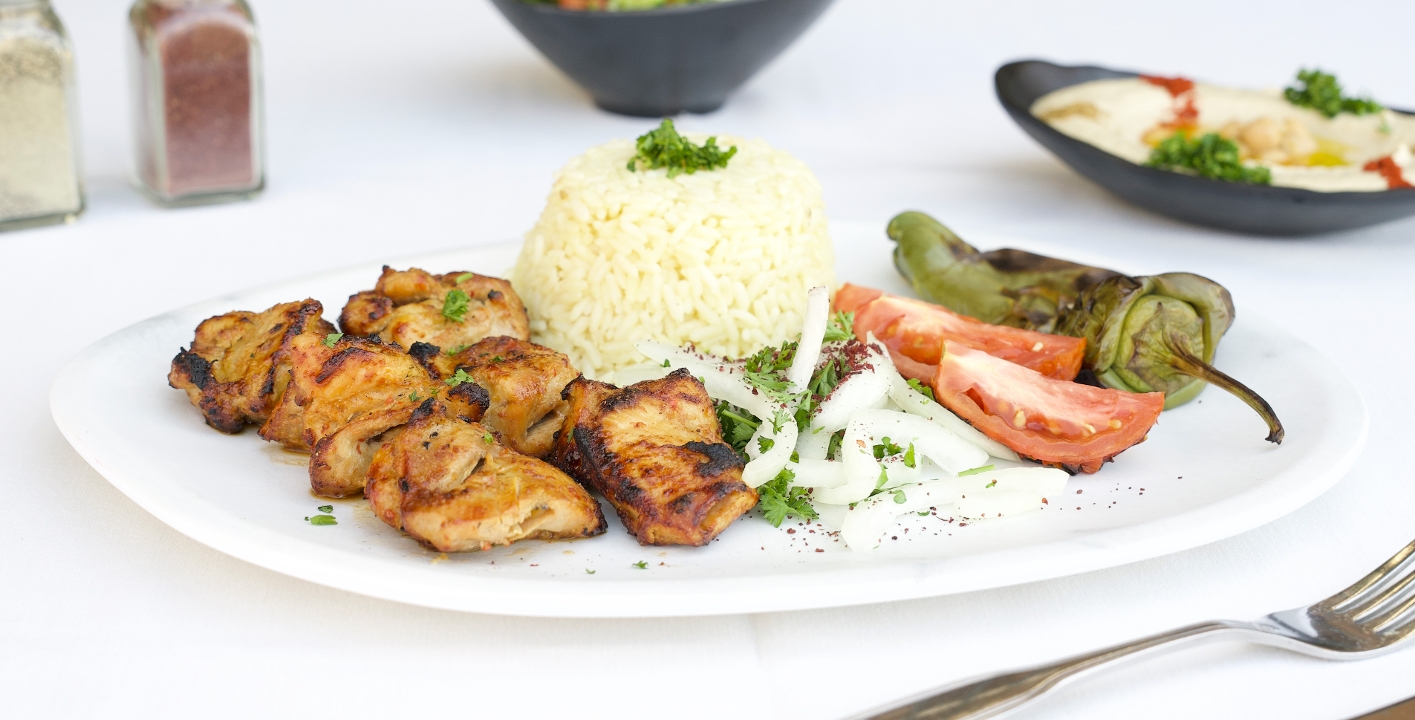 Chicken Shish Kebab Plate.