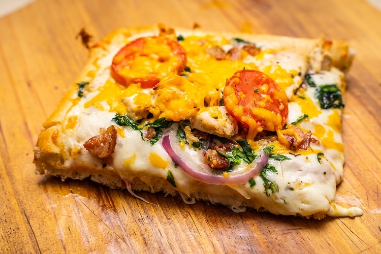 Sicilian Slice Chicken Alfredo.