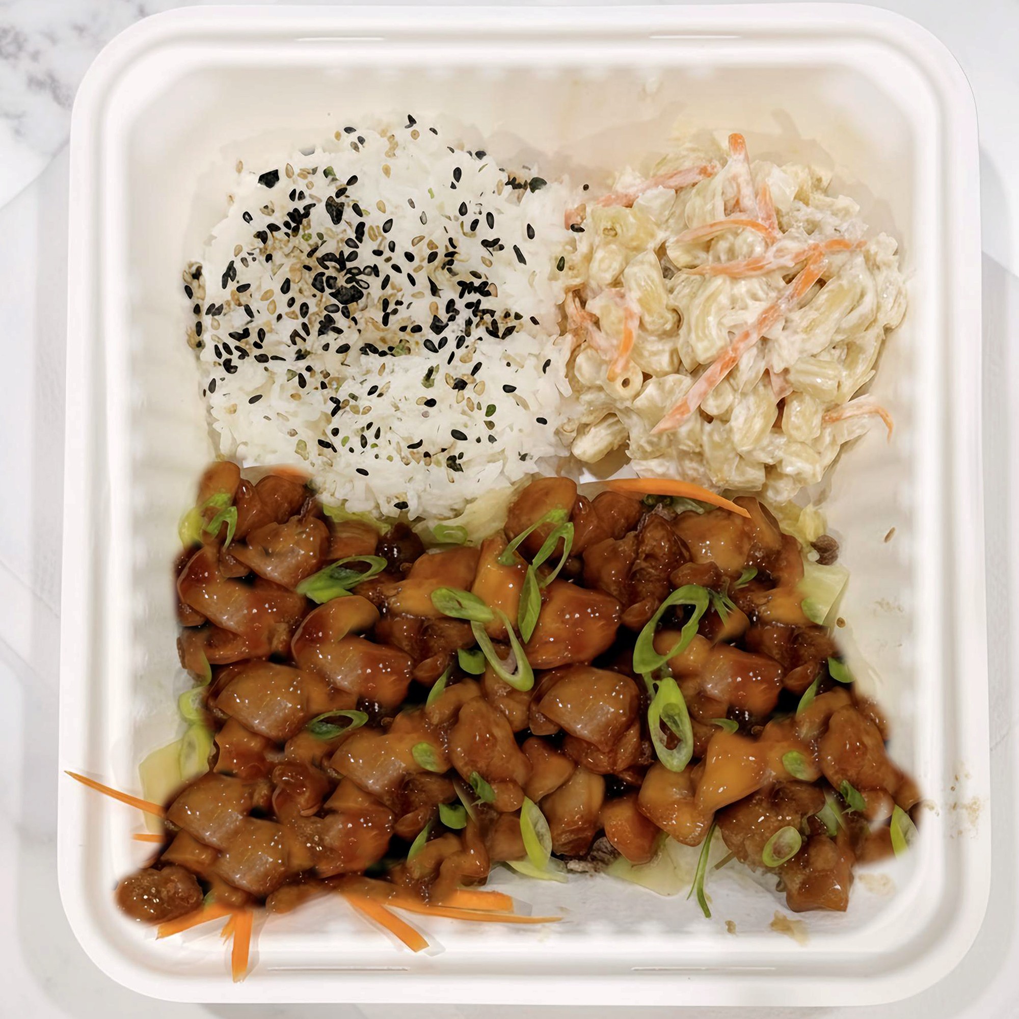 Chicken Teriyaki Rice Plate.