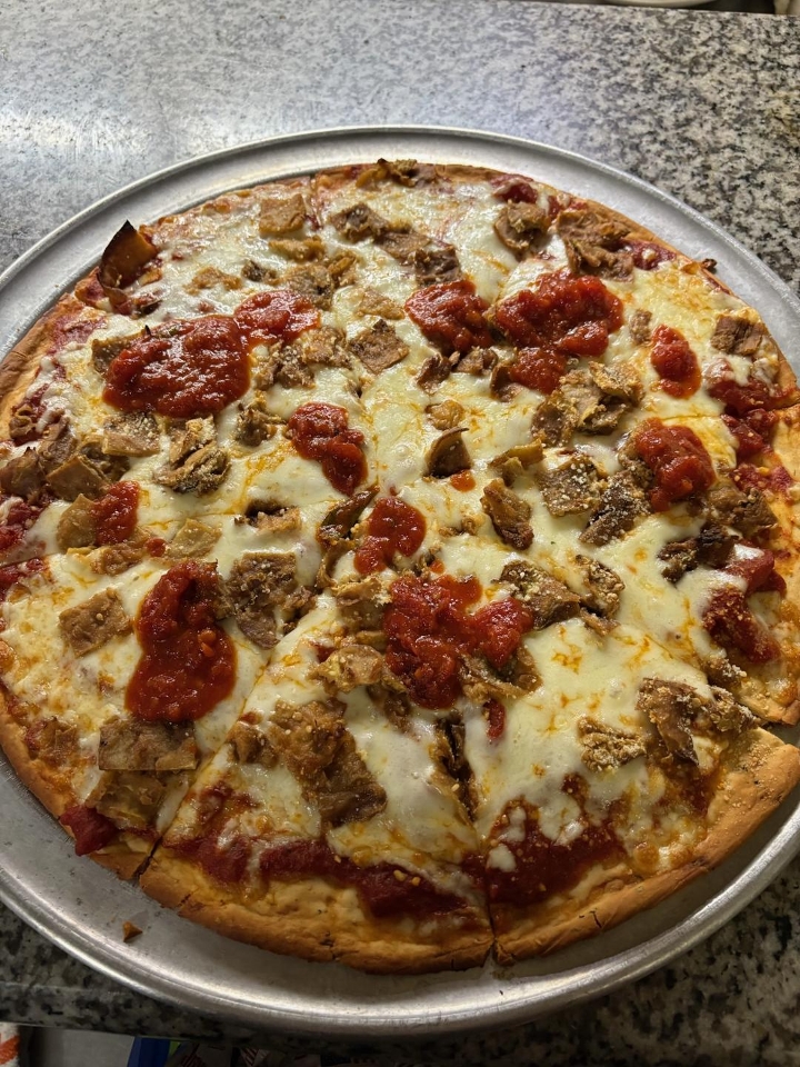 14" EGGPLANT PARMESAN CAULIFLOWER.