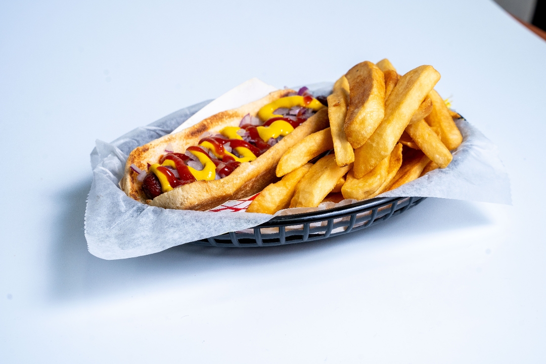 Smoked Beef Hot Dog.