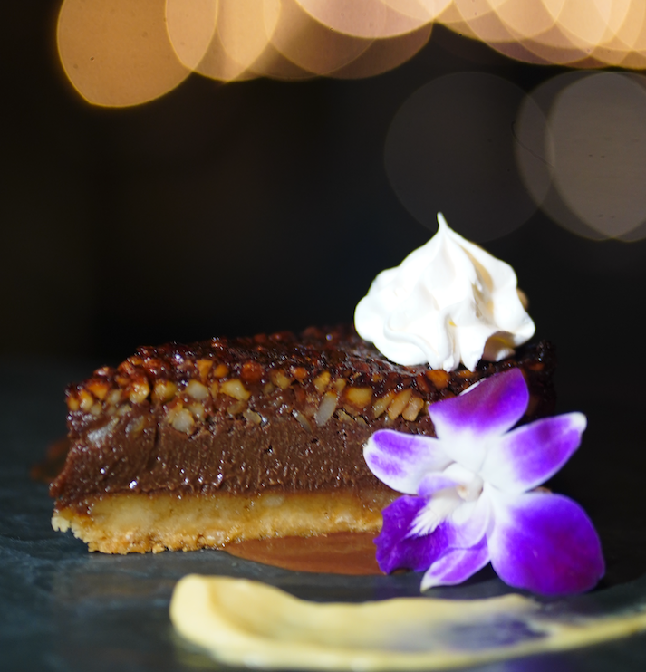 Chocolate Macadamia Nut Tart.