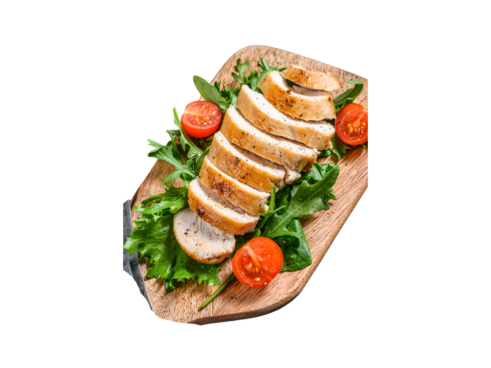 Half Grilled with Veggies*.