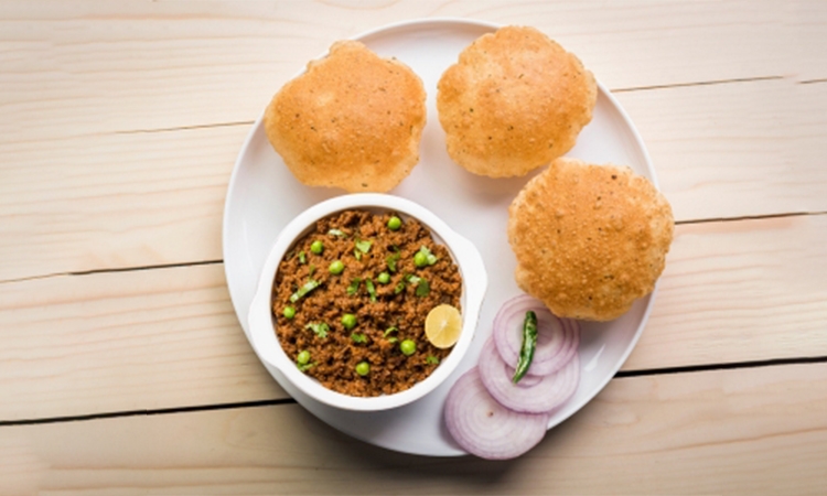 Poori & Goat Kheema Curry.