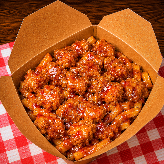 Spicy Hot Honey Crispy Chicken Fries Bowl.