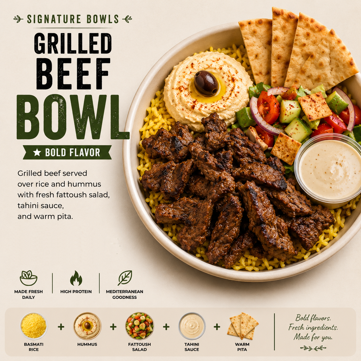 Grilled Beef Bowl.