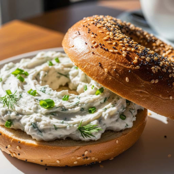 Bagel + Vegan Schmears.